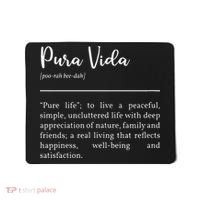 Pura Vida Definition In White Typographic Mousepad thumb 0