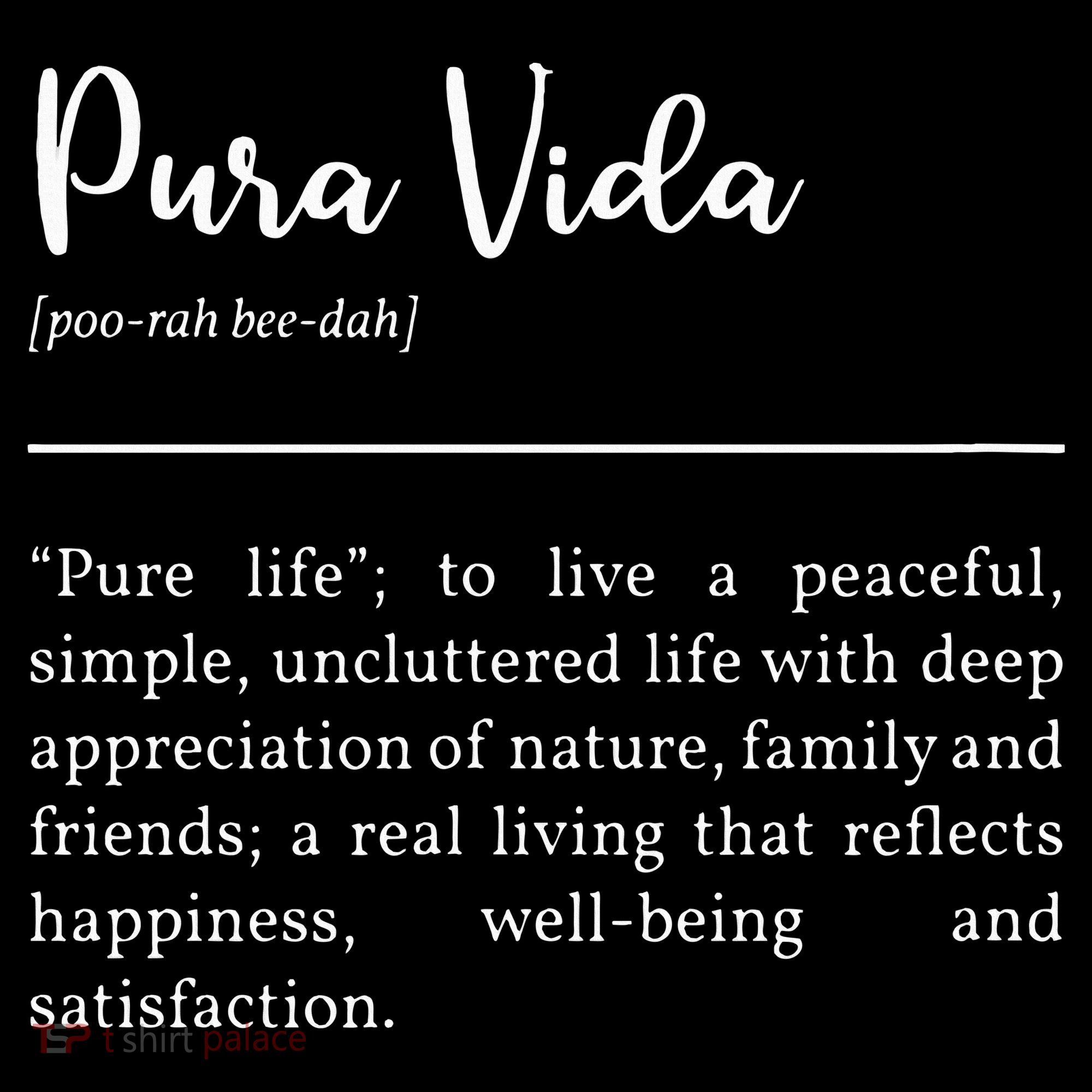Pura Vida Definition In White Typographic Baby Bodysuit