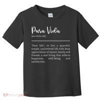 Pura Vida Definition In White Typographic Toddler T-Shirt thumb 0