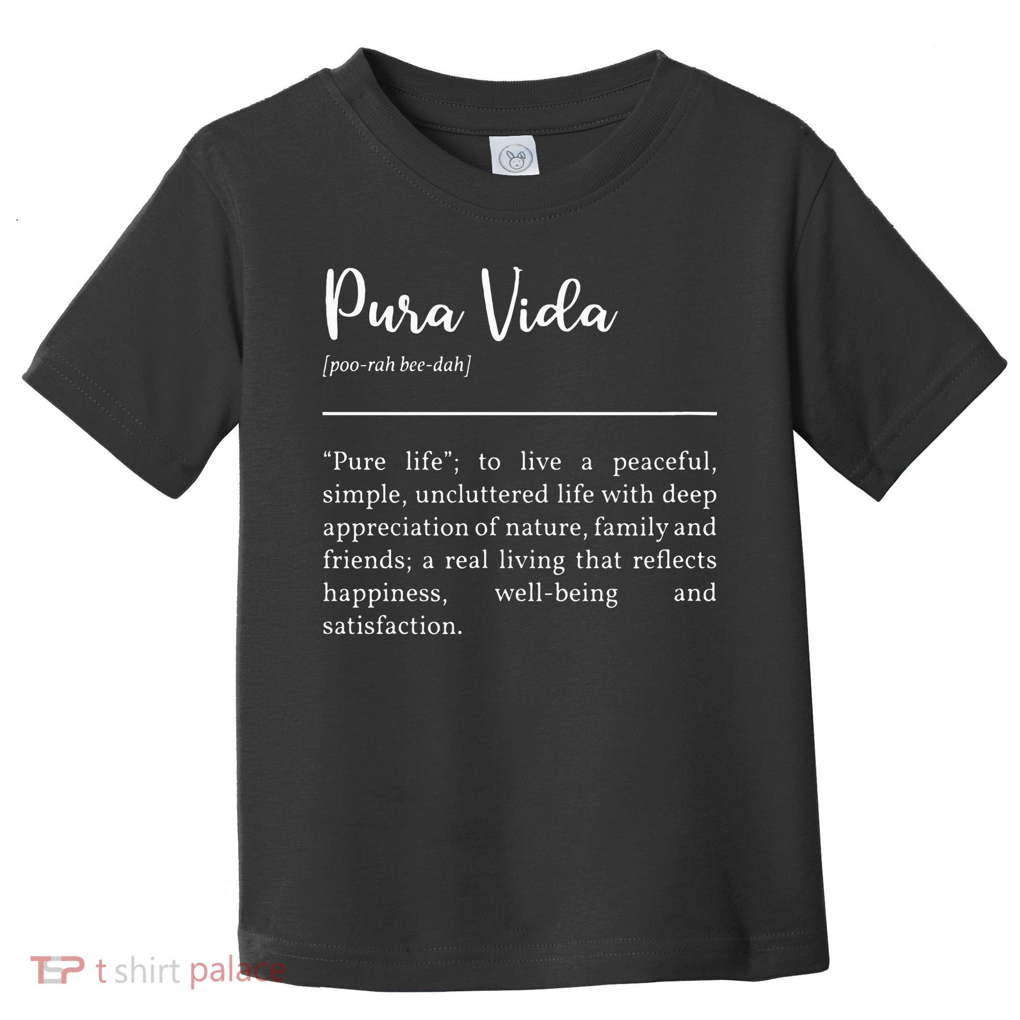 Pura Vida Definition In White Typographic Toddler T-Shirt