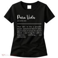 Pura Vida Definition In White Typographic Women's T-Shirt thumb 0