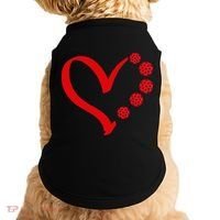 Pickleball Valentine Day Heart Pickleball Doggie Tank thumb 0