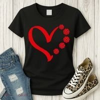 Pickleball Valentine Day Heart Pickleball Women's T-Shirt thumb 3