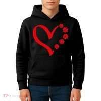Pickleball Valentine Day Heart Pickleball Kids Hoodie thumb 4
