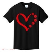 Pickleball Valentine Day Heart Pickleball Kids T-Shirt thumb 0