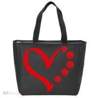 Pickleball Valentine Day Heart Pickleball Tote Bag thumb 0
