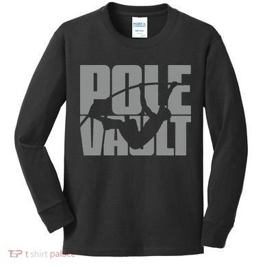 Pole Vault Design for Pole Vaulter Graphic Pole Vault Kids Long Sleeve Shirt