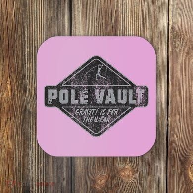 Pole Vault Distressed Vintage Look Pole Vaulting Coaster