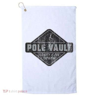 Pole Vault Distressed Vintage Look Pole Vaulting Golf Towel