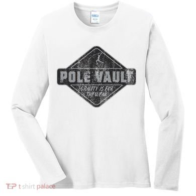 Pole Vault Distressed Vintage Look Pole Vaulting Women's Long Sleeve Shirt