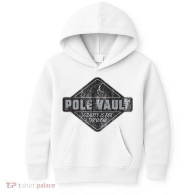 Pole Vault Distressed Vintage Look Pole Vaulting Kids Hoodie