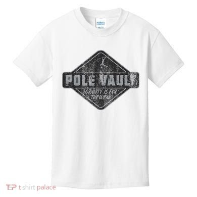 Pole Vault Distressed Vintage Look Pole Vaulting Kids T-Shirt