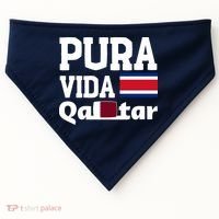 Pura Vida En Qatar 22 Costa Rica USA-Made Doggie Bandana thumb 0