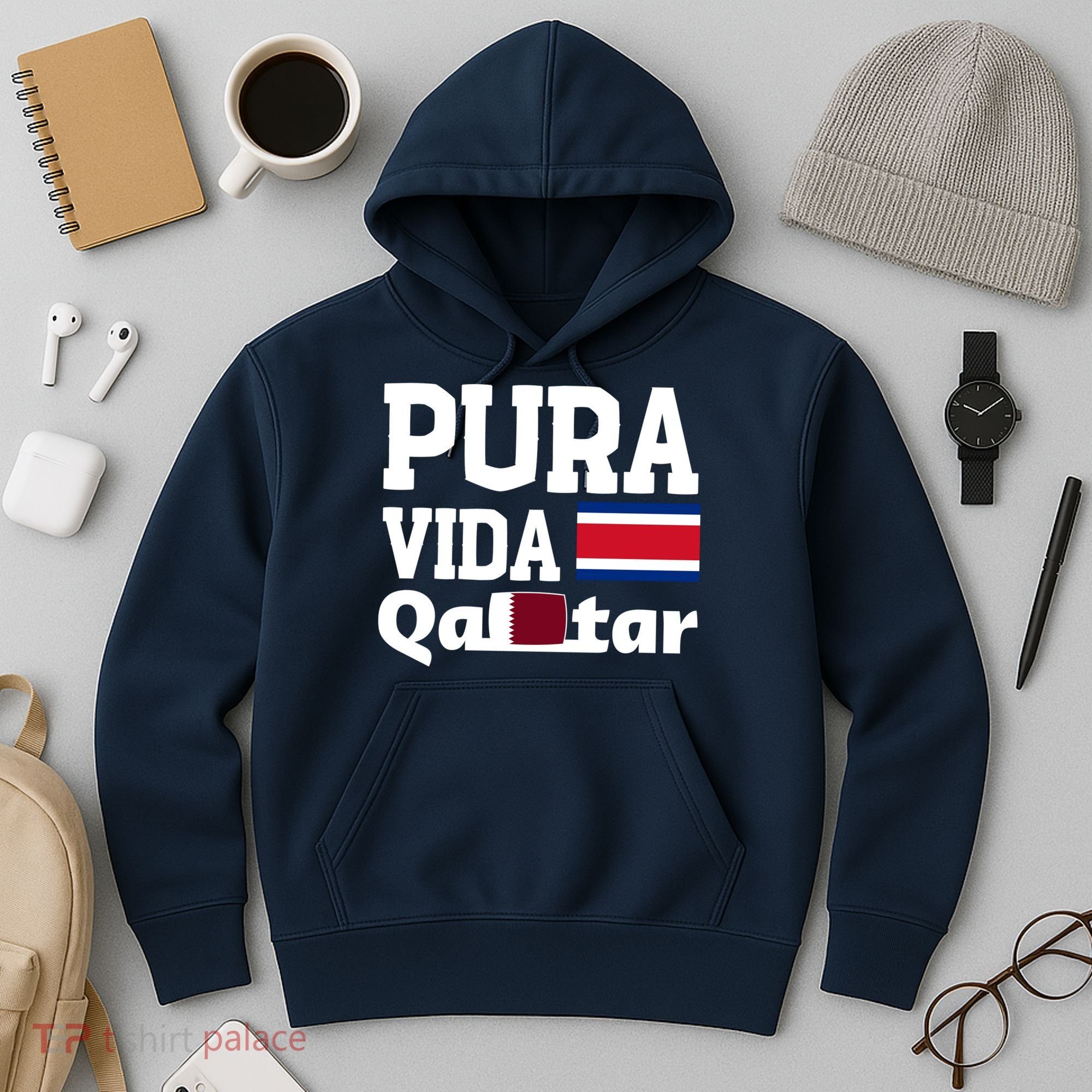 Pura Vida En Qatar 22 Costa Rica Hoodie