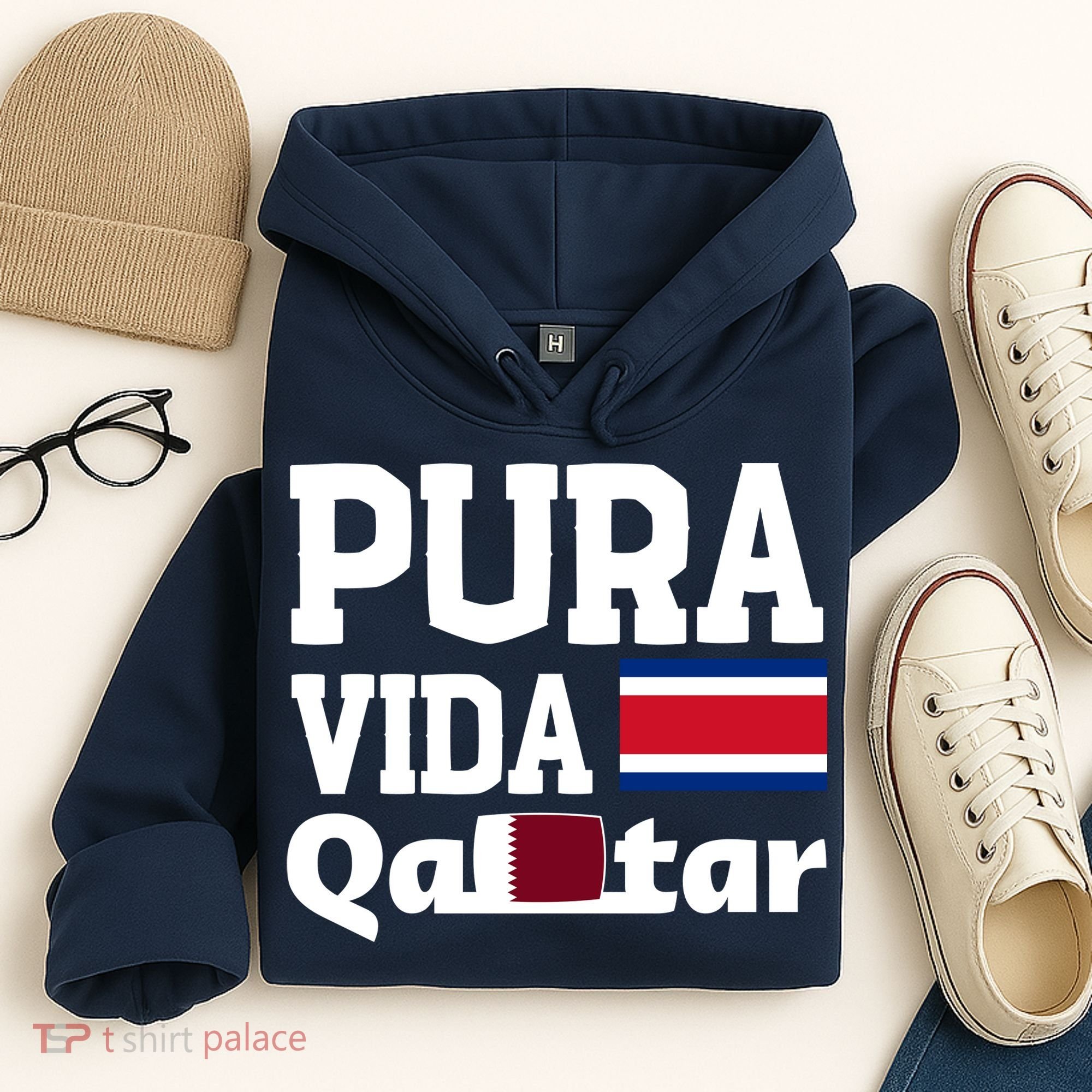 Pura Vida En Qatar 22 Costa Rica Hoodie