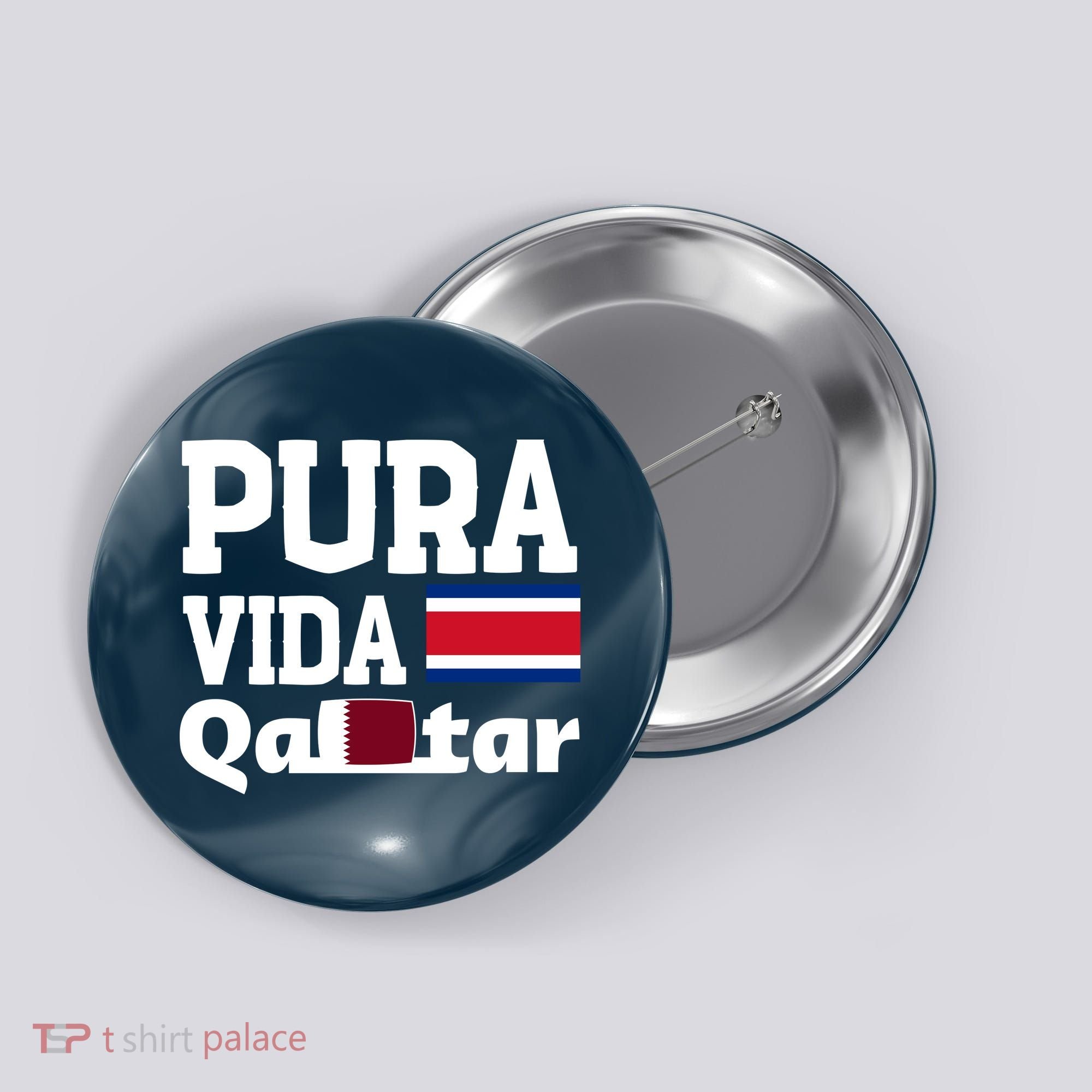 Pura Vida En Qatar 22 Costa Rica Button