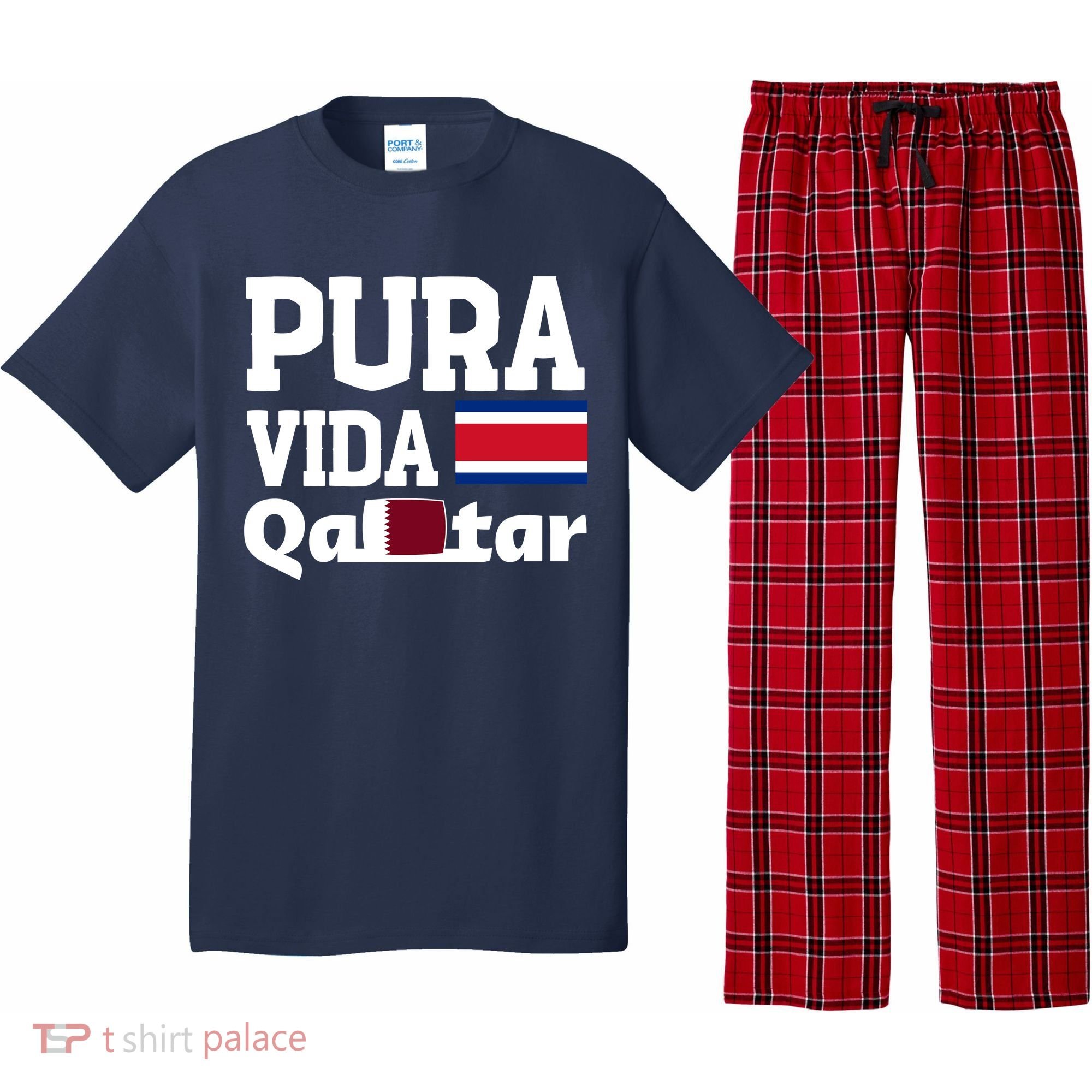 Pura Vida En Qatar 22 Costa Rica Pajama Set