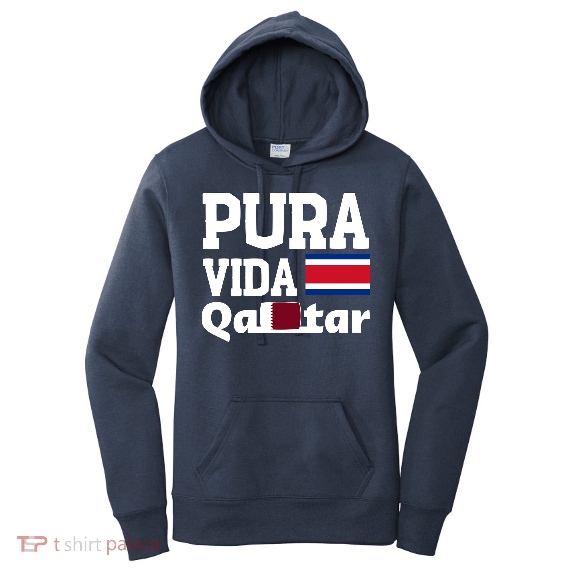 Pura Vida En Qatar 22 Costa Rica Women's Hoodie