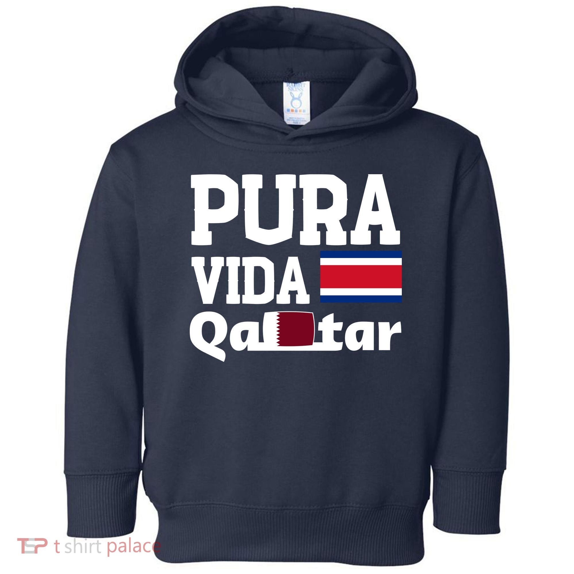 Pura Vida En Qatar 22 Costa Rica Toddler Hoodie