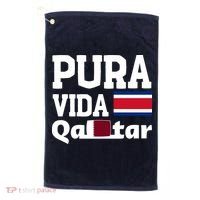 Pura Vida En Qatar 22 Costa Rica Golf Towel thumb 0