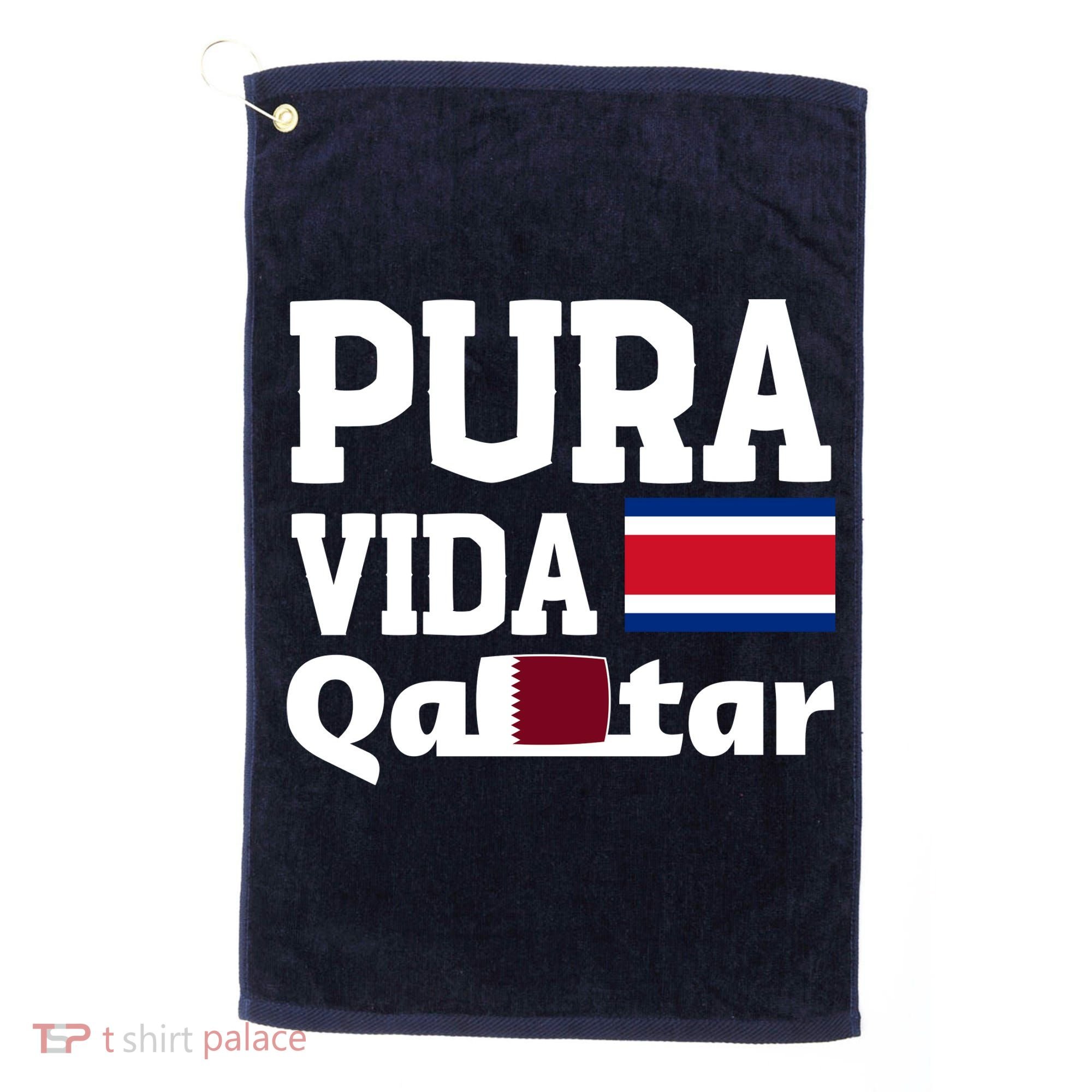 Pura Vida En Qatar 22 Costa Rica Golf Towel