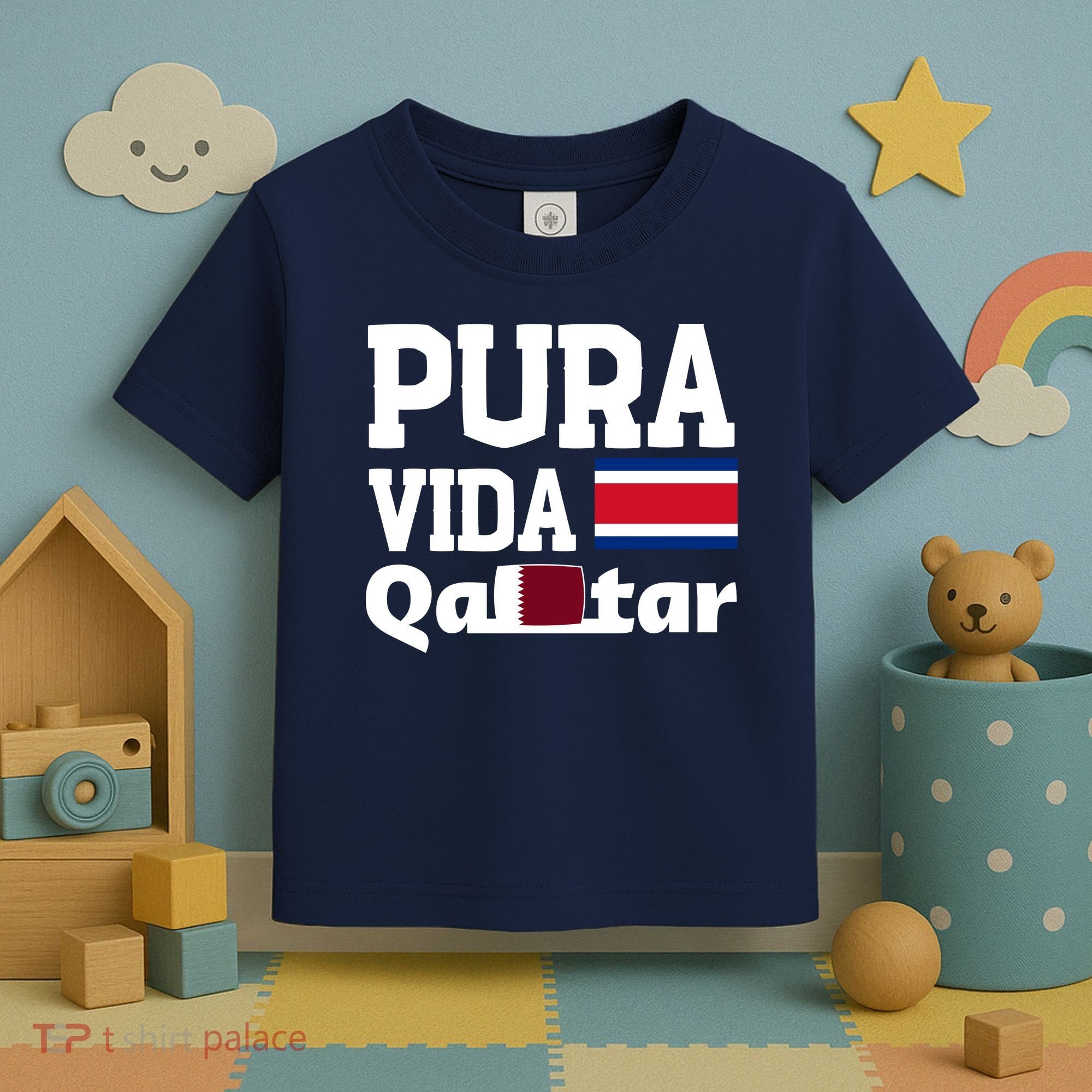 Pura Vida En Qatar 22 Costa Rica Toddler T-Shirt