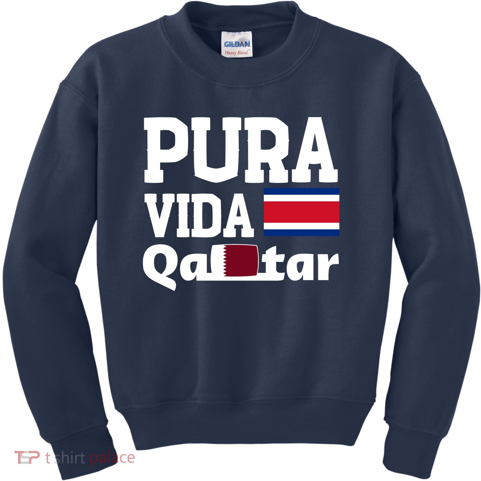Pura Vida En Qatar 22 Costa Rica Kids Sweatshirt