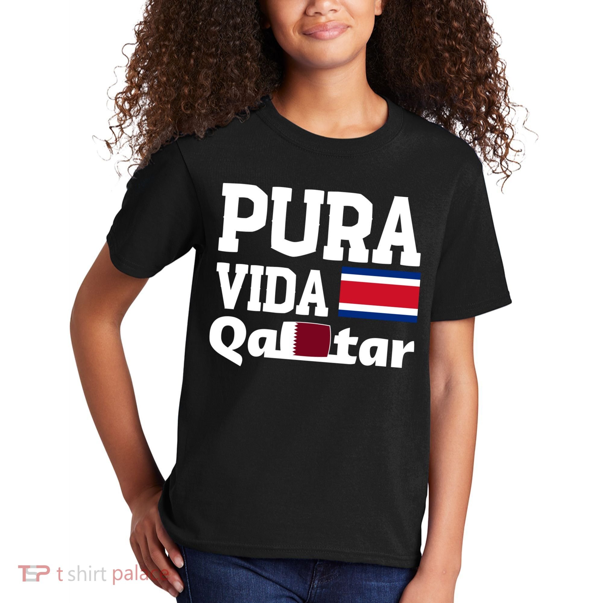 Pura Vida En Qatar 22 Costa Rica Kids T-Shirt
