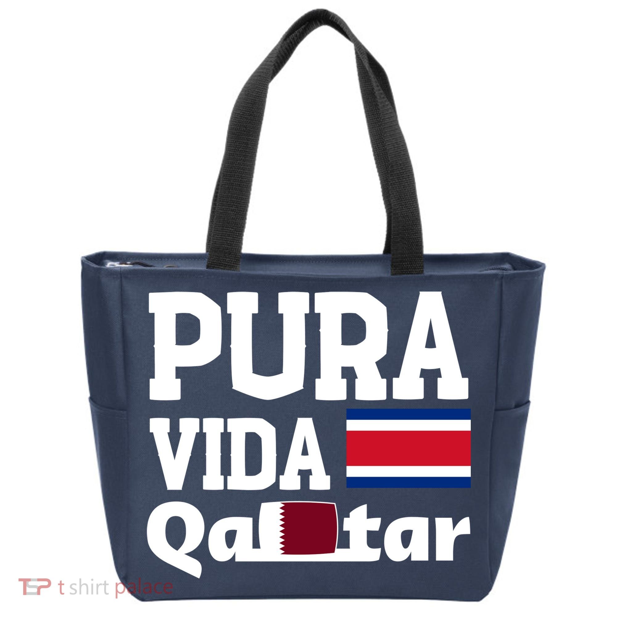 Pura Vida En Qatar 22 Costa Rica Tote Bag