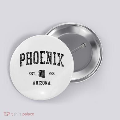 Phoenix Vintage Established Sports Design Phoenix Arizona Az Button
