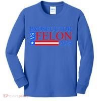 Prosecutor Vs Felon 2024 Kamala Vs Trump 2024 Election Kids Long Sleeve Shirt thumb 0