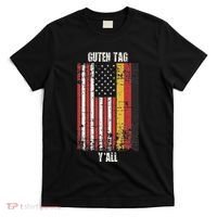Patriotic Vintage German American Flag Guten Tag YAll T-Shirt thumb 0