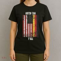 Patriotic Vintage German American Flag Guten Tag YAll T-Shirt thumb 4