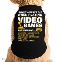 Playing Video Games Gamer Shirt Funny Gaming Console Gamer Doggie Tank thumb 0