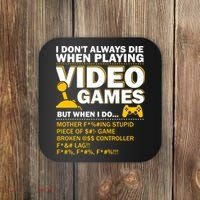 Playing Video Games Gamer Shirt Funny Gaming Console Gamer Coaster thumb 0