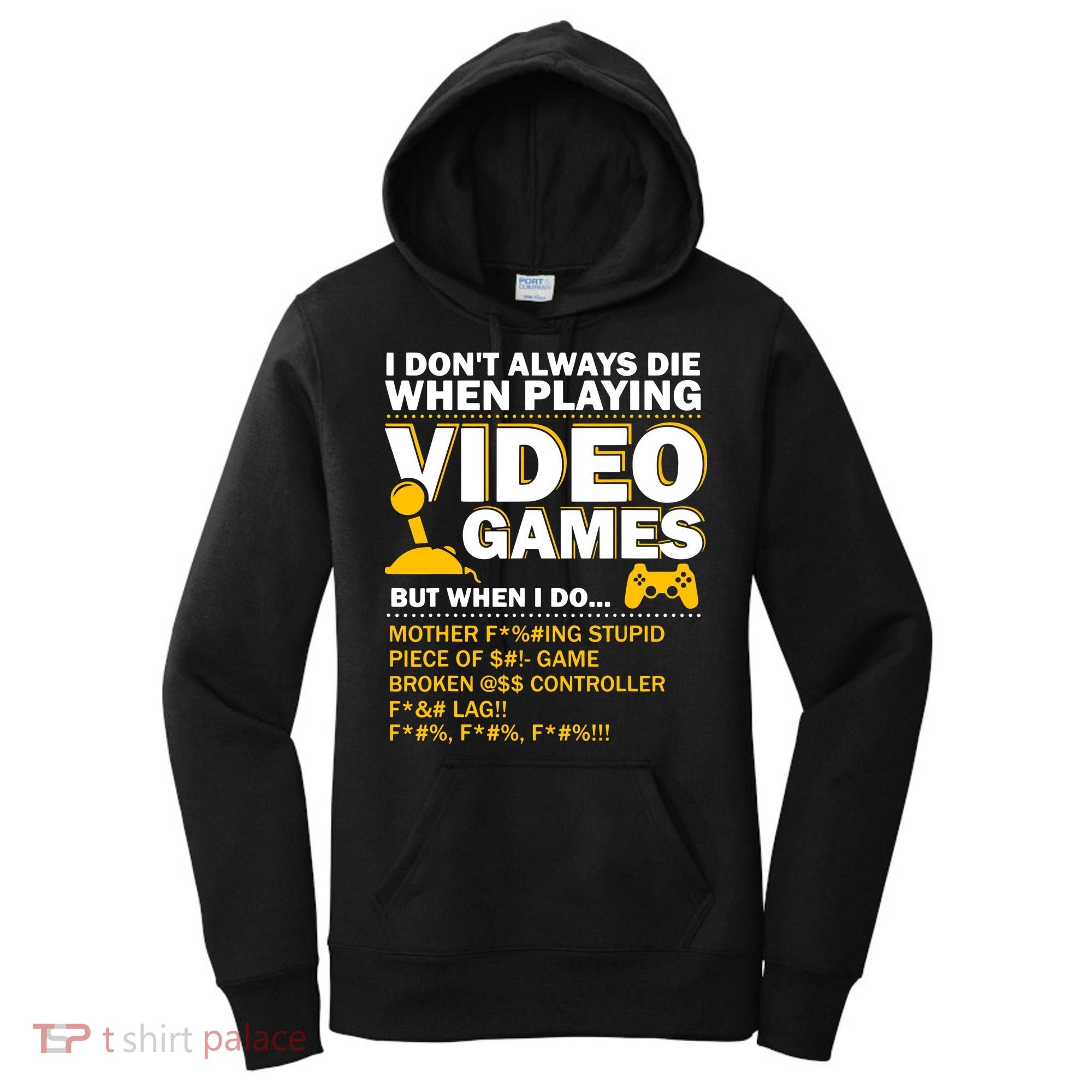 Playing Video Games Gamer Shirt Funny Gaming Console Gamer Women's Hoodie