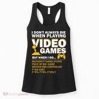 Playing Video Games Gamer Shirt Funny Gaming Console Gamer Women's Tank Top thumb 0