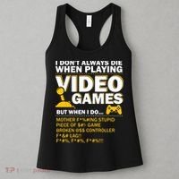 Playing Video Games Gamer Shirt Funny Gaming Console Gamer Women's Tank Top thumb 3