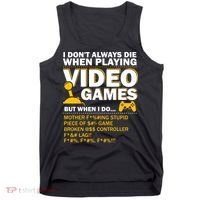 Playing Video Games Gamer Shirt Funny Gaming Console Gamer Tank Top thumb 0