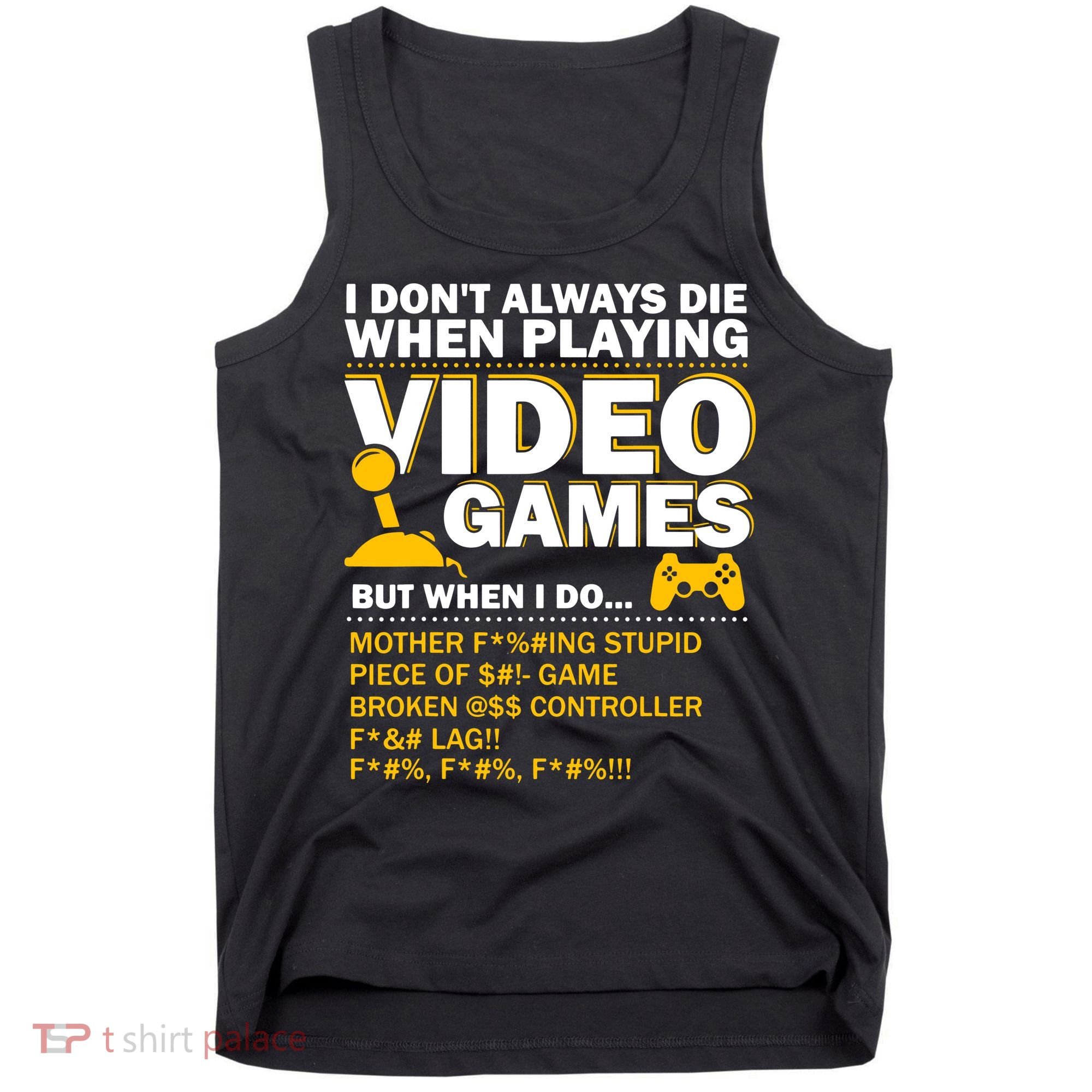 Playing Video Games Gamer Shirt Funny Gaming Console Gamer Tank Top