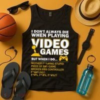 Playing Video Games Gamer Shirt Funny Gaming Console Gamer Tank Top thumb 4