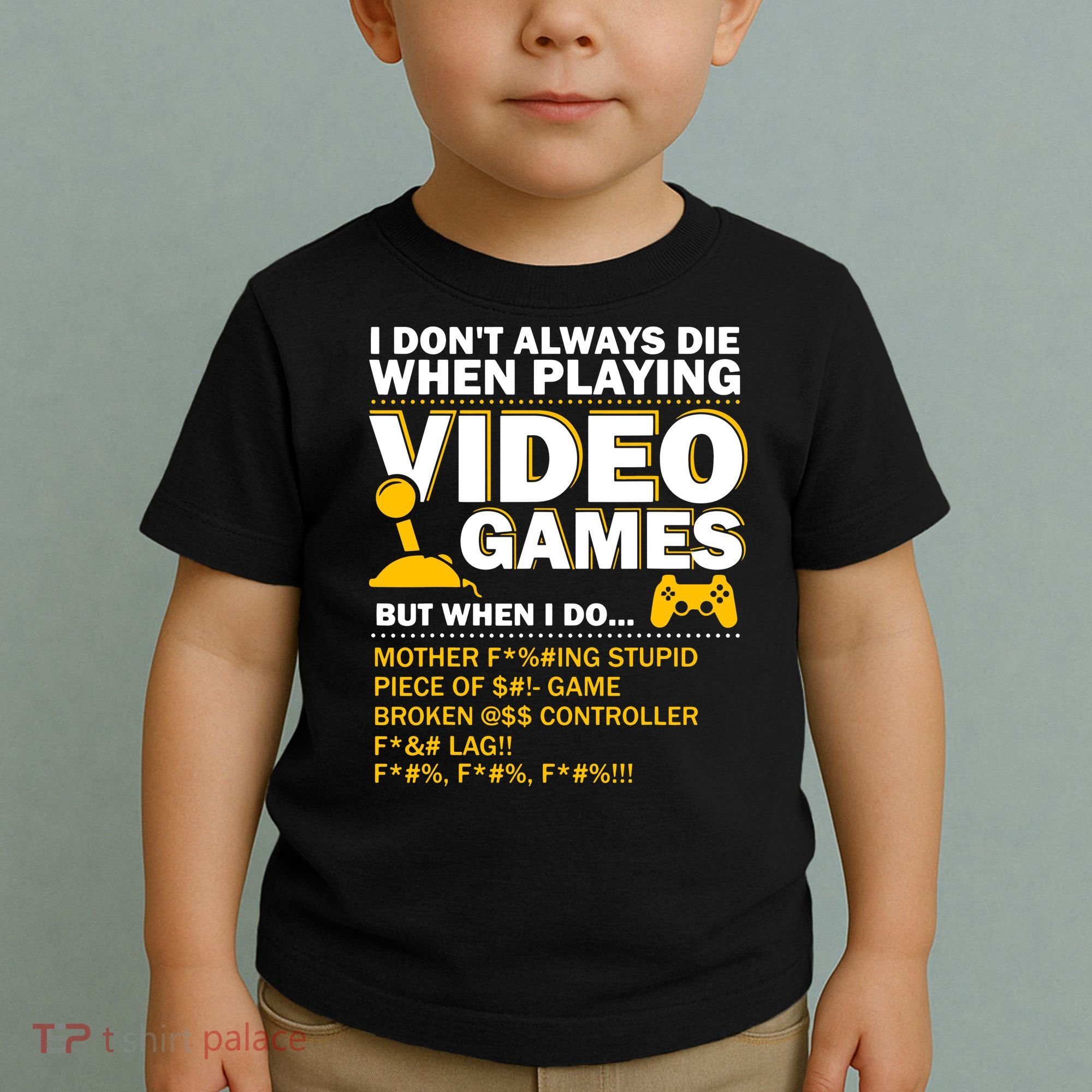 Playing Video Games Gamer Shirt Funny Gaming Console Gamer Toddler T-Shirt