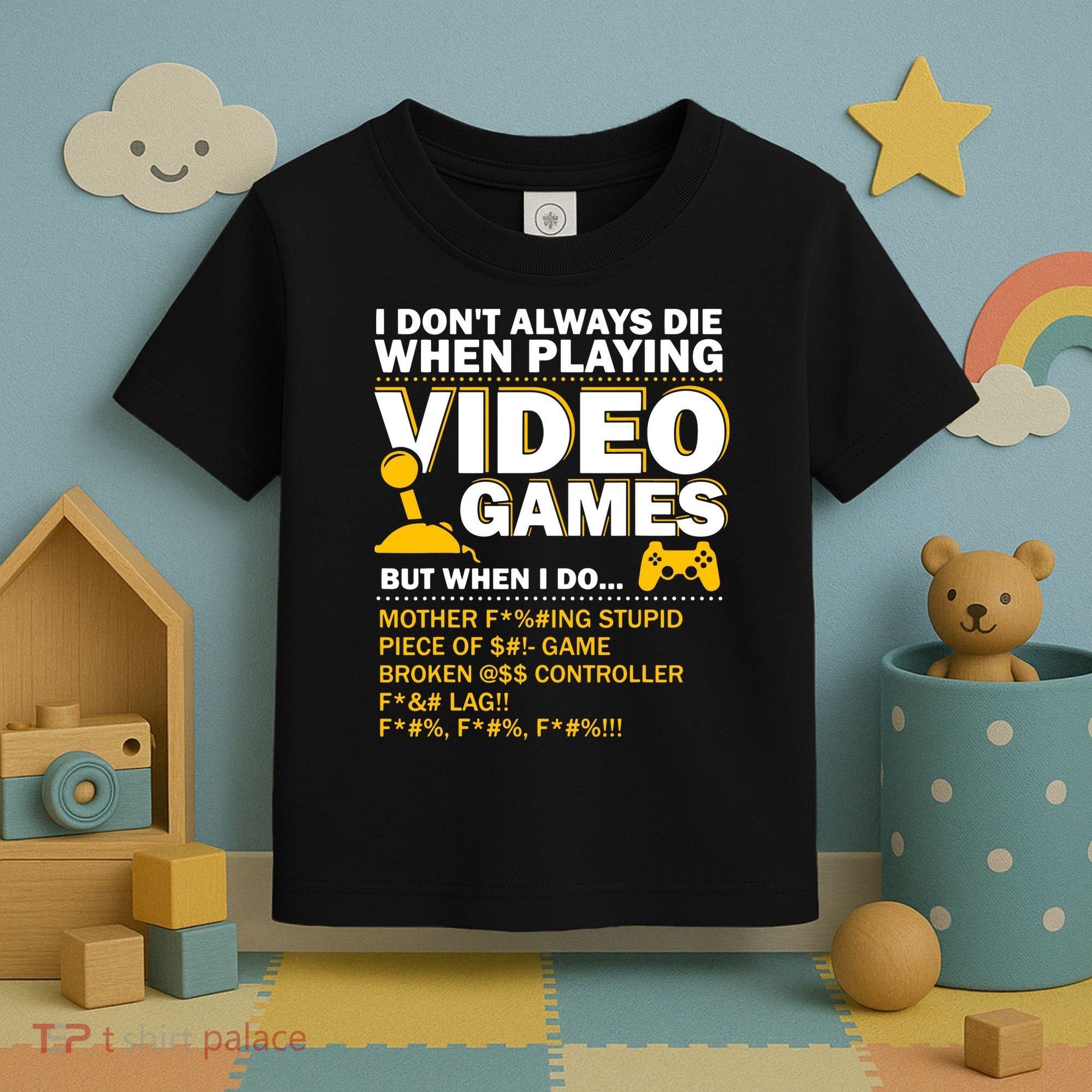 Playing Video Games Gamer Shirt Funny Gaming Console Gamer Toddler T-Shirt