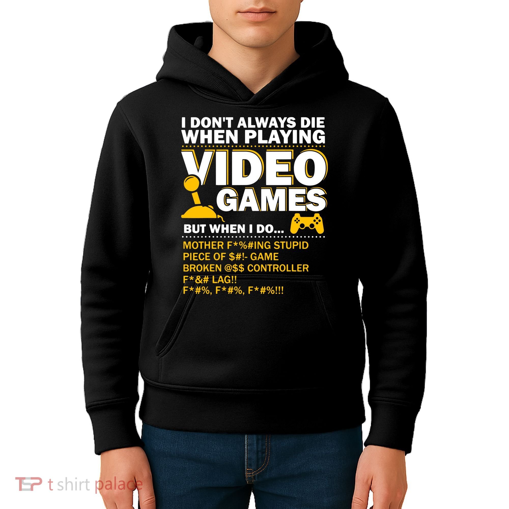 Playing Video Games Gamer Shirt Funny Gaming Console Gamer Kids Hoodie