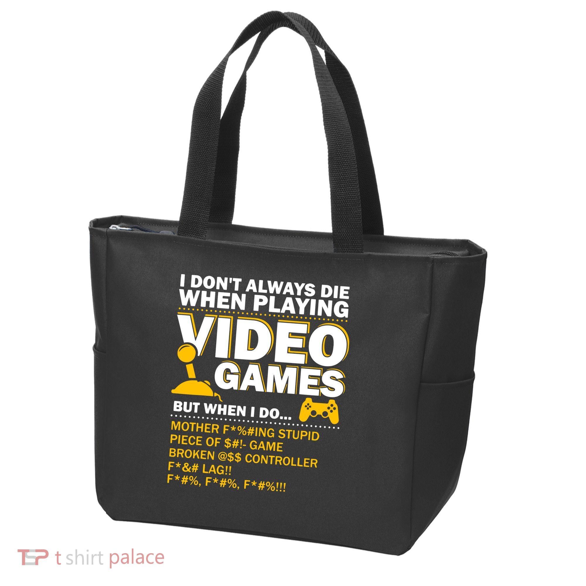 Playing Video Games Gamer Shirt Funny Gaming Console Gamer Tote Bag