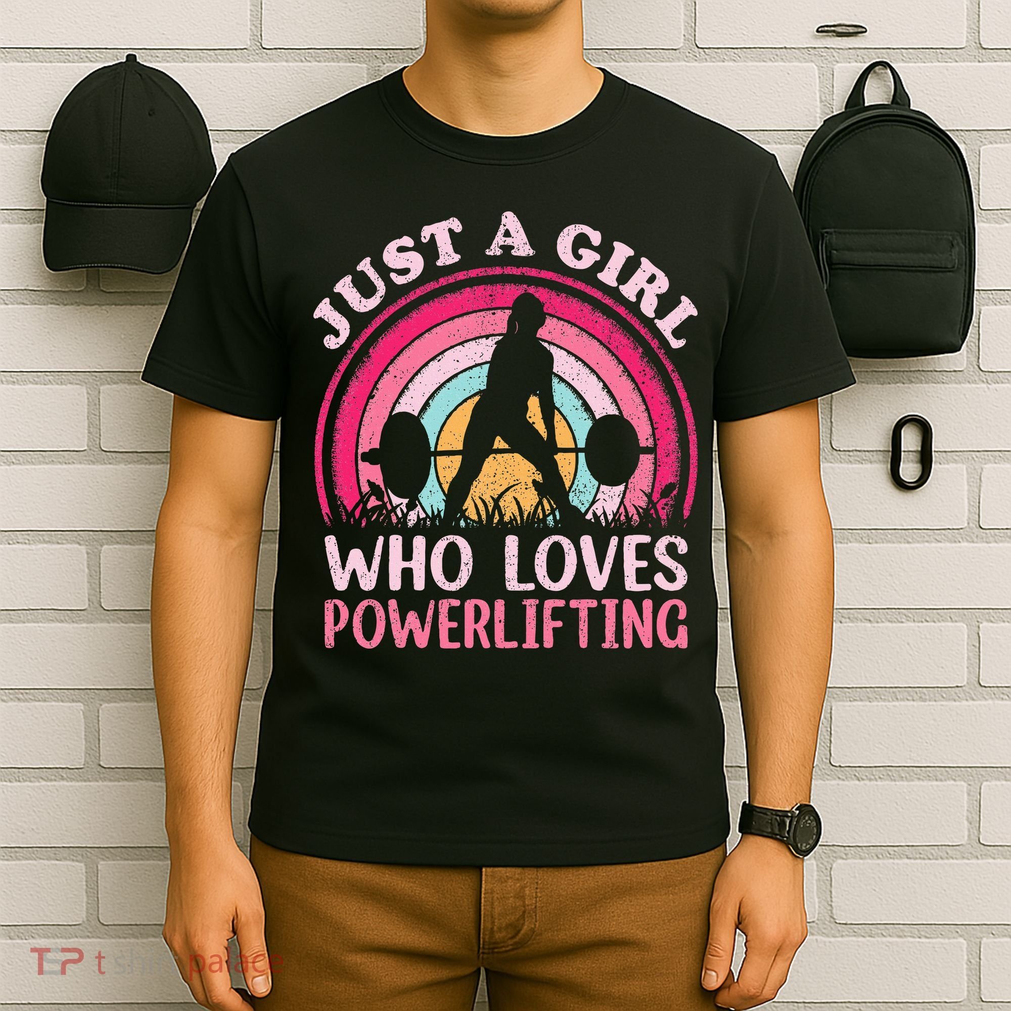 Powerlifting Vintage Just A Girl Who Loves Powerlifting T-Shirt