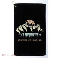 Prairie Village Kansas Mountain Sunset Sunrise Ks Golf Towel thumb 0