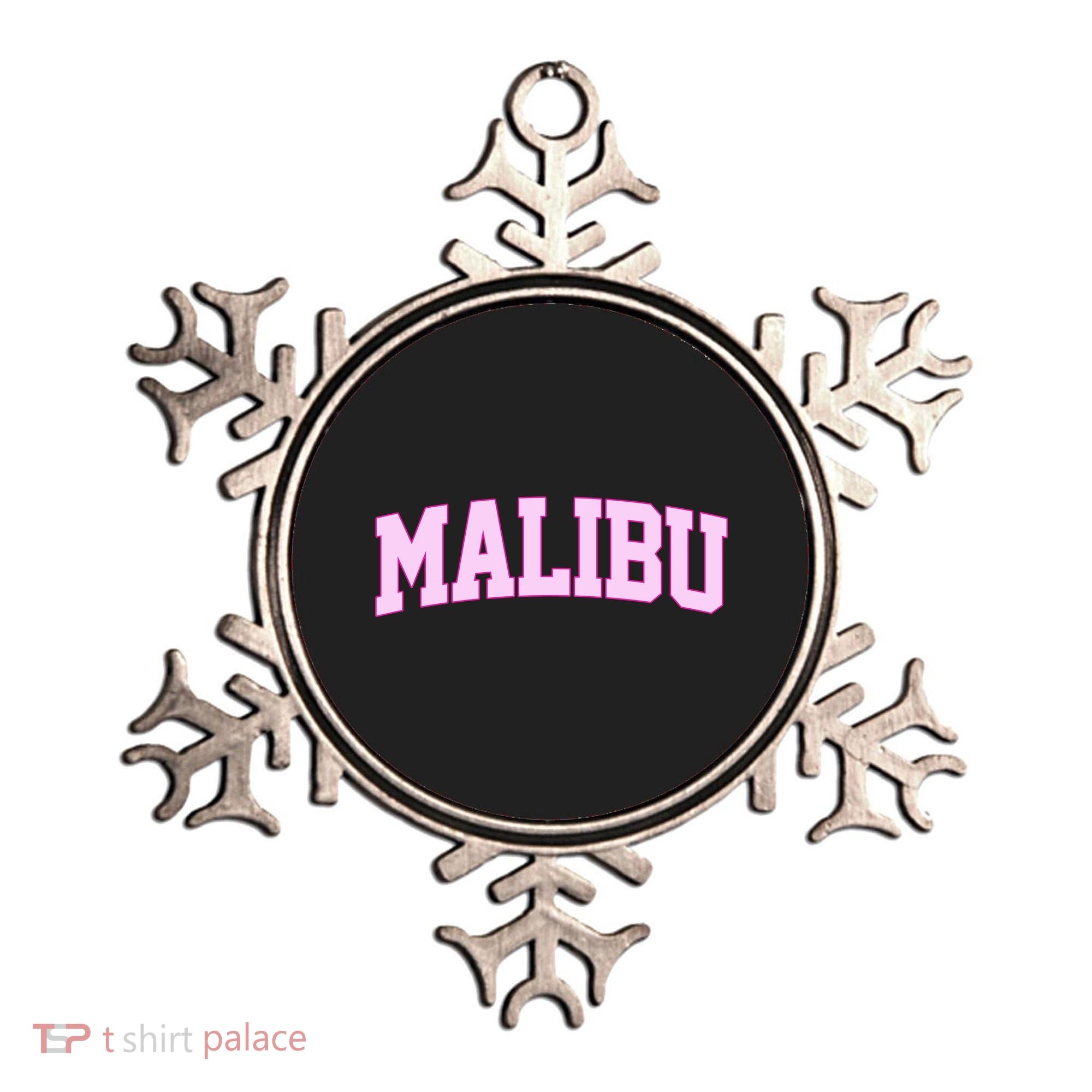Preppy Varsity Malibu California Ornament
