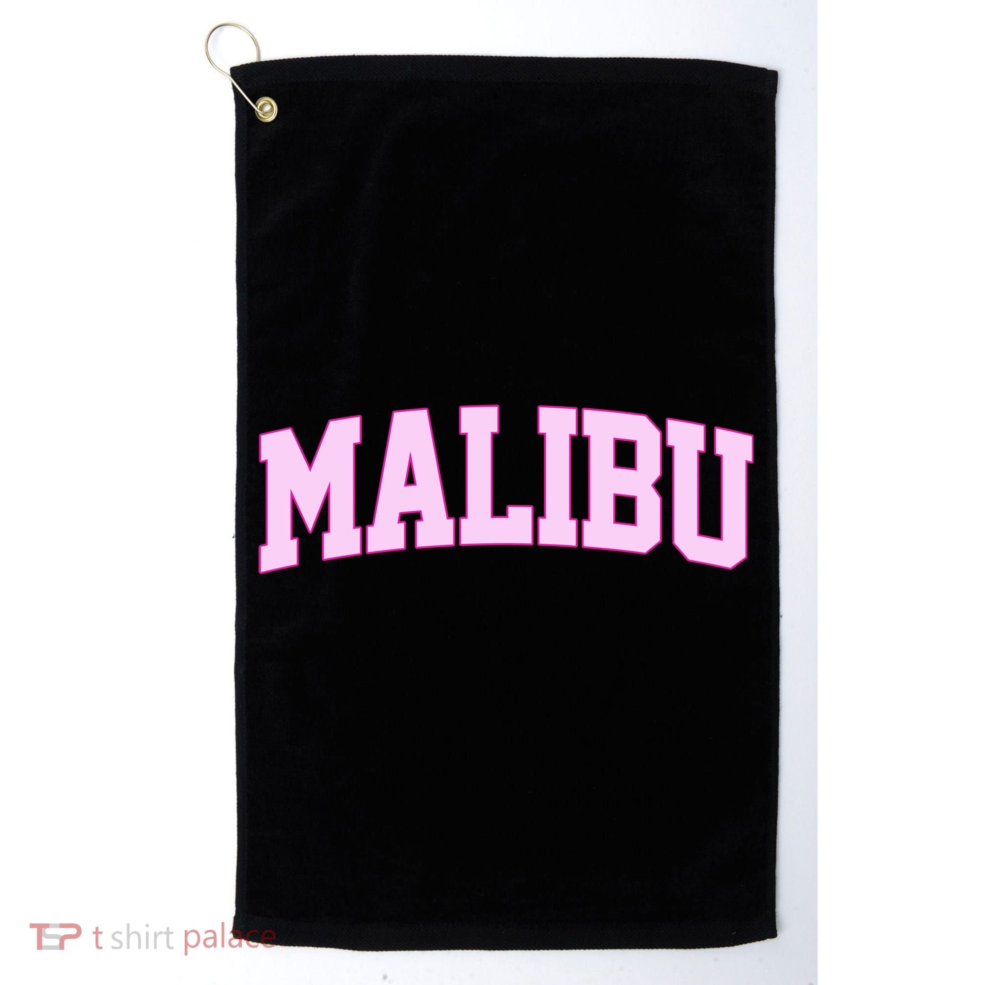 Preppy Varsity Malibu California Golf Towel
