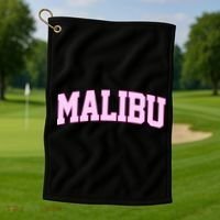 Preppy Varsity Malibu California Golf Towel thumb 1